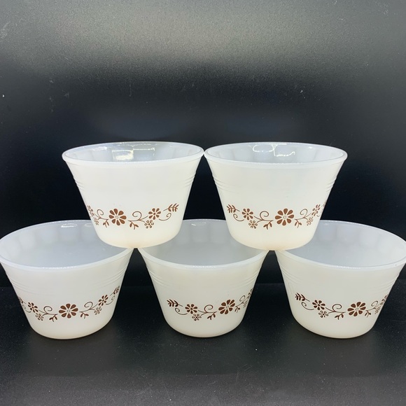 Set of 5 Vintage DYNAWARE Custard cups/bowls - Picture 1 of 6